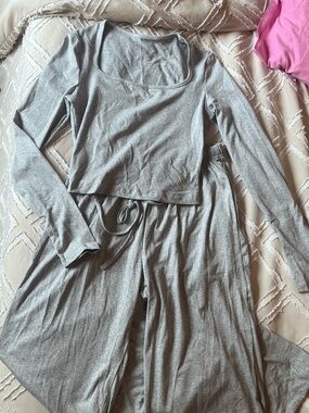 Long Sleeve Grey Lounge Set